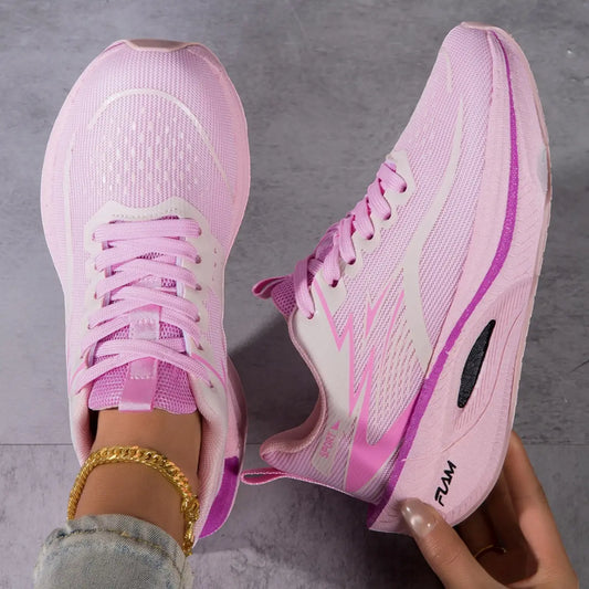 Women'S Breathable Running Sneakers, Mesh Upper Anti-Slip Durable Women'S Running Shoes for Womens, Suitable for All Seasons. Gradient Color Lightweight Walking Shoes, Comfortable Low-Top Outdoor Women'S Casual Sports Shoes for Womens