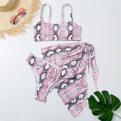 Sexy Marble Print Bikini 2026 Women Push up Bra Underwire 3 Piece Swimsuit Brazilian Beach Bathing Suit Swimwear Swimming Suits